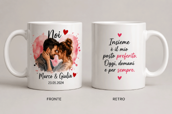 Immagine di Tazza Mug Personalizzata con Foto, Testo o Grafica | Regalo Unico in Ceramica